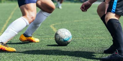 Futsal,/,Football,/,Soccer.,A,Player,Hits,The,Ball